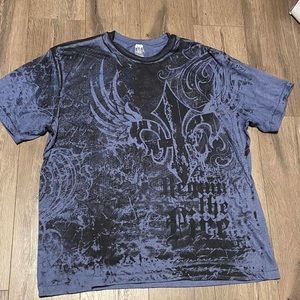 Route 66 Grunge blue tee looks amazing 
Size XL